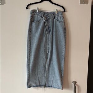 High-Waisted Denim Skirt